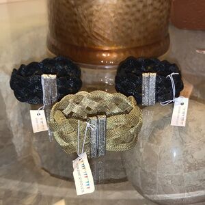 Elegant Braided Mesh/Metal Bracelet with Magnetic Closure